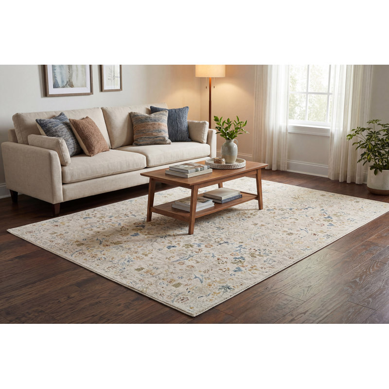 BLOOMFIELD 7.10X10 19601-199 CREAM/MULTI, Rectangle 7'10" x 10'
