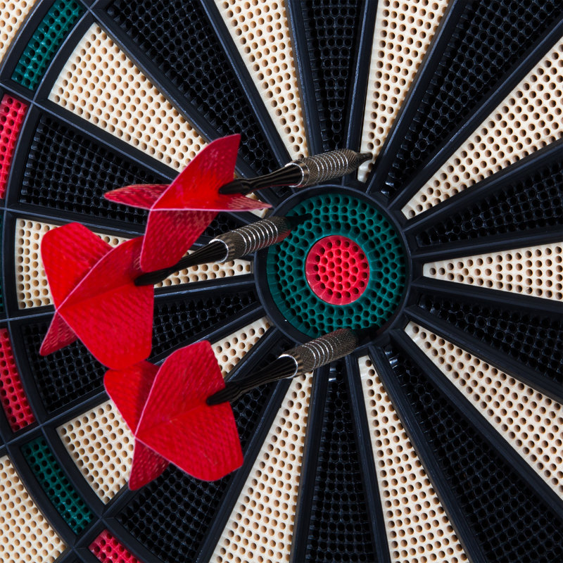 Arachnid Black Electronic Dartboard with Cabinet and Darts
