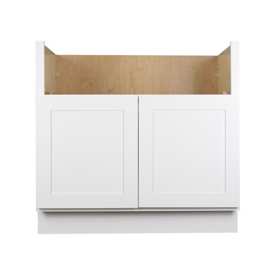 Koville White Shaker Deep Sink Base Cabinet With Plywood Box