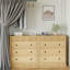 Commode à 3 tiroirs en chêne naturel - une solution de rangement polyvalente de 31,5 po de largeur pour la chambre à coucher, le couloir ou le salon-1846527372