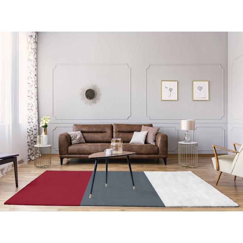 Tapis rouge/gris, Rectangle 9 pi x 12 pi