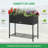 Raised Garden Bed, Elevated Planter Box with Rattan Wicker Look, Tool Storage Shelf, Portable Design for Herbs, Vegetables, Flowers-598736423
