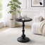 Ensemble de 2 tables d'appoint rondes en métal vintage-2119393964