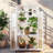 Height Wood Large Greenhouse Balcony Portable Cold Frame With Wheels, Adjustable Shelves And Openable Roof-111030888