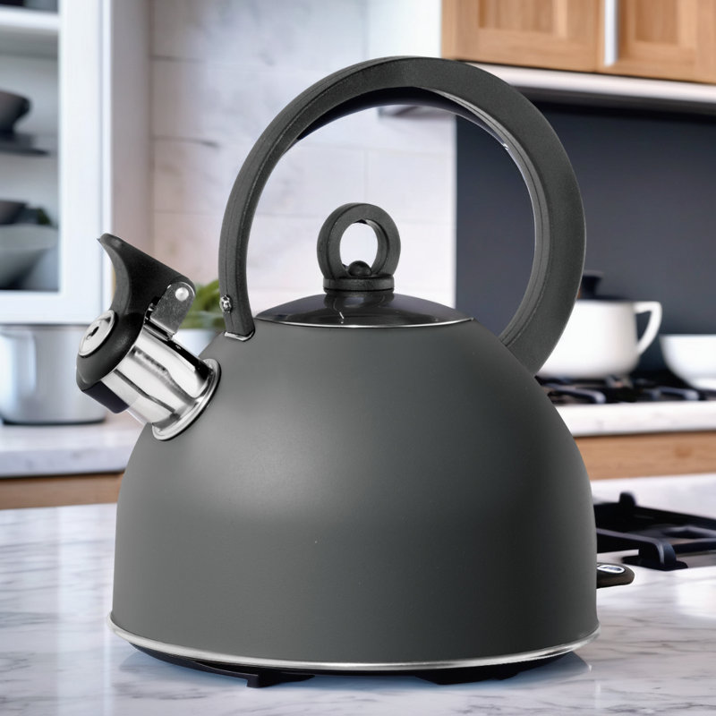Bouilloire sifflante Oggi Brew 64 oz / 1,9 Lt noir, Noir
