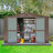 Outdoor Storage Shed,Metal Outside Sheds&Outdoor Storage Galvanized Steel,Tool Shed With Lockable Double Door For Patio,Backyard,Garden,Lawn-113816245-113816242