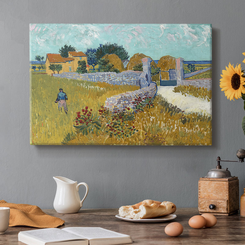 Ferme en Provence-Vincent van Gogh-Toile tendue avec châssis-1888, 8 x 12