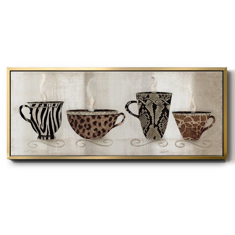 Coffee Skins I- Framed Canvas, 12" H x 30" W