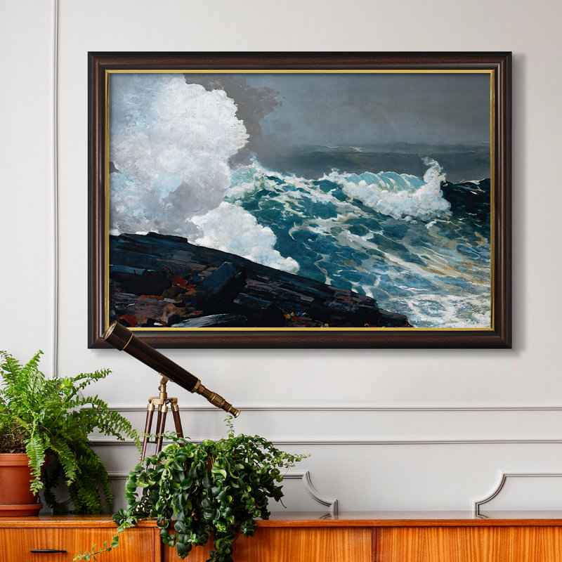 Northeaster, 1895 - Winslow Homer - Toile encadrée sur mesure, Dimensions intérieures 24 po x 34 po, Framed Canvas
