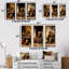 «Brown Music Drums», rythme rythmique - Ensemble de 3 impressions sur toile-106077576-106077578