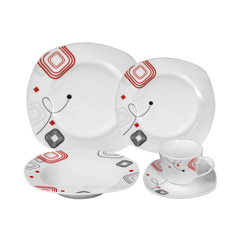 Piece Porcelain China Dinnerware Set - Service for 4