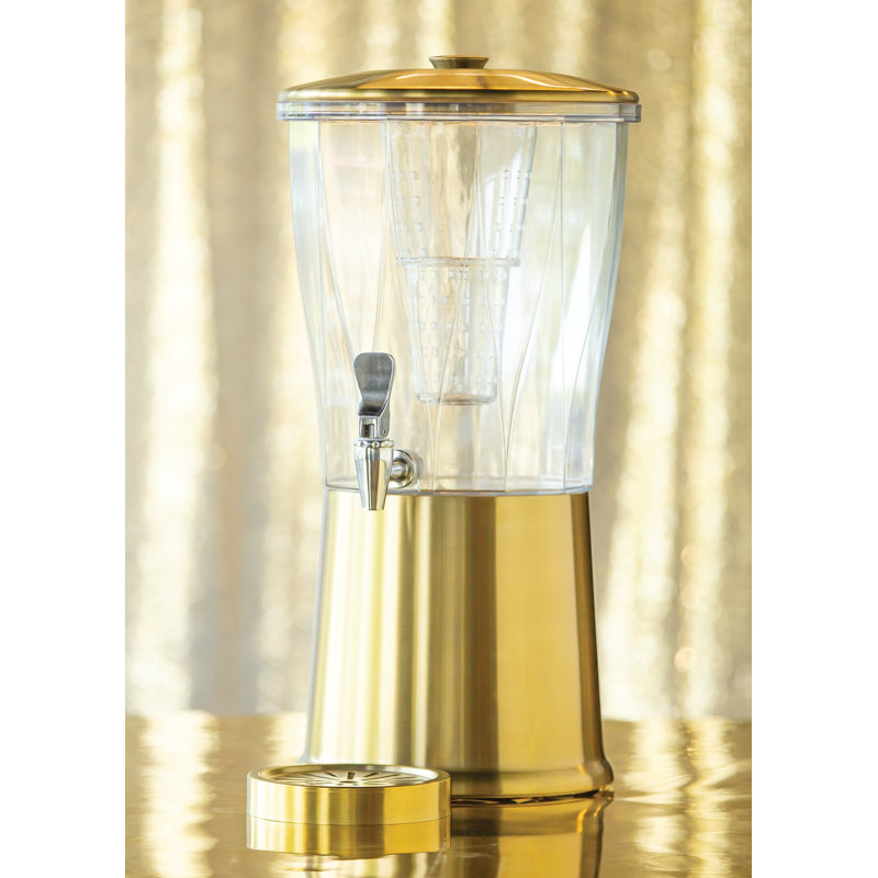 Stainless Steel 6" Beverage Dispenser Drip Tray, Gold