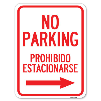 No Parking Prohibido Estacionarse (With Left Arrow)/23596