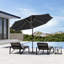 300cm Large Solar Powered LED Patio Umbrella for Outdoor Garden Patio without Base-1684511765
