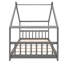 Lit simple gris avec toit - espace confortable pour dormir et explorer, structure, L 80,7 po x l 41,2 po H 53,9 po