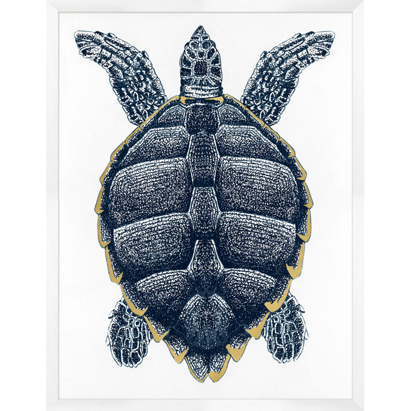 Sea Turtle With Gold Leaf 2 Print