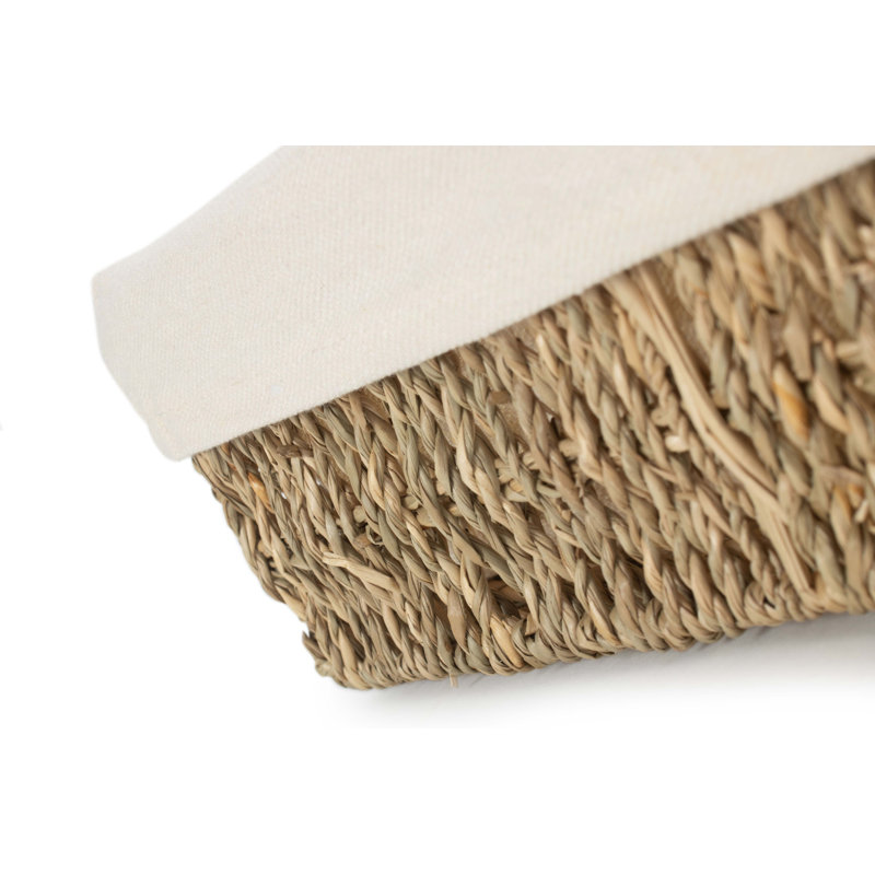 Seagrass Lined Storage Tray Basket, 30cm W x 40cm D
