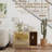 Boho Style Cat Litter Box Enclosure with Rattan Door, Scratching Mat, Non-slip Foot Pads, Cat Litter Funiture End Side Table, 31.5" x 20" x 20"