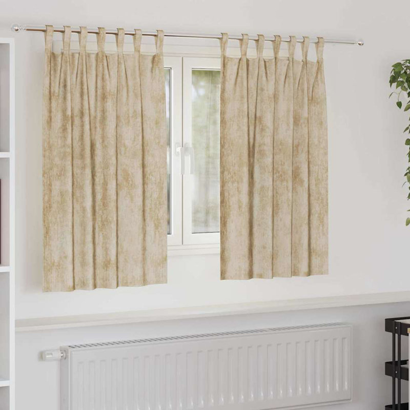 Alithia Velvet Room Darkening Curtain Pair, Wine Red, 140cm Width x 140cm Drop