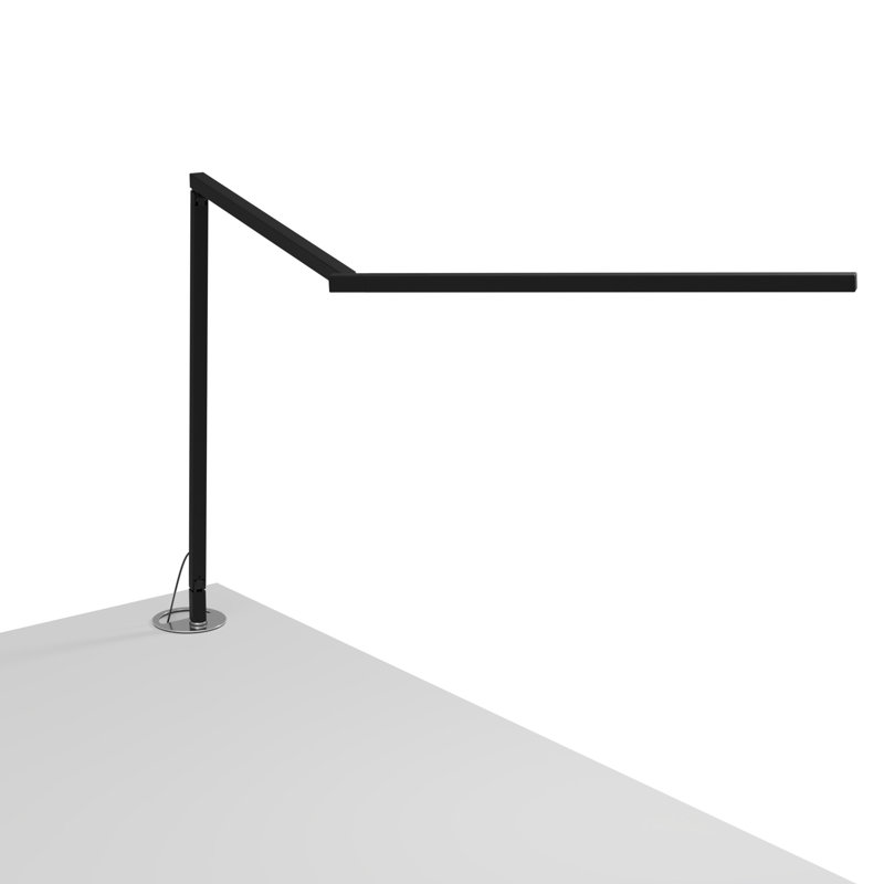 Lampe de bureau Z-Bar Gen 4 avec œillets, Noir mat, H 15,8 po x l 32 po x P 3 po, 5000 K
