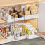 Ensemble de 3 armoires coulissantes, tiroirs profonds de 15,7 po pour armoires, tiroirs coulissants pour armoires de cuisine, organisateur d'armoire de salle de bain, garde-manger (blanc)