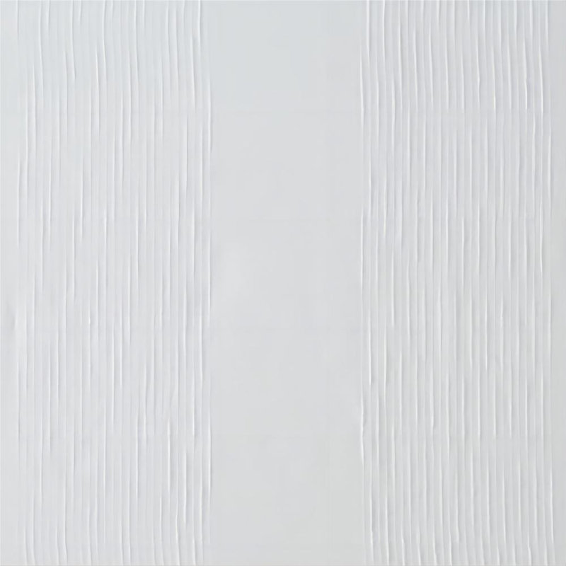 Rideau de douche, motif décoratif rayé texturé, décor de salle de bain moderne Mid-Century, lavable à la machine, écran d'intimité en tissu 72 po x 72 po, ivoire