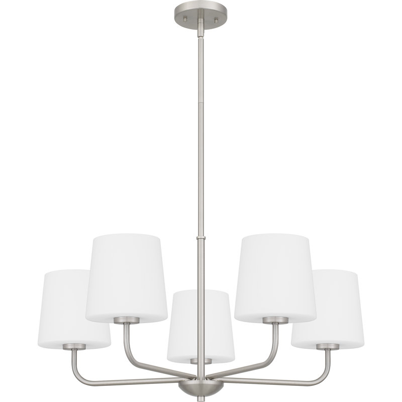 Lustre à 5 lumières Shaunna, Nickel brossé