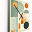 Art géométrique abstrait minimaliste Mid-Century - Horloge murale abstraite Mid-Century-99636167