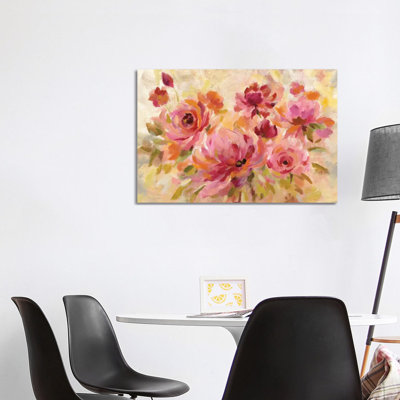 Romantic Bouquet Crop by Silvia Vassileva - Wrapped Canvas Painting