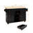 Jaye 51.7" Kitchen Island on Wheels with Storage Cabinet with Drop Leaf Countertop-1235251053