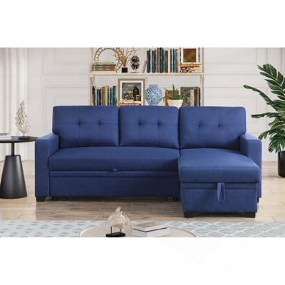 Canapé modulaire convertible rembourré avec méridienne coulissante