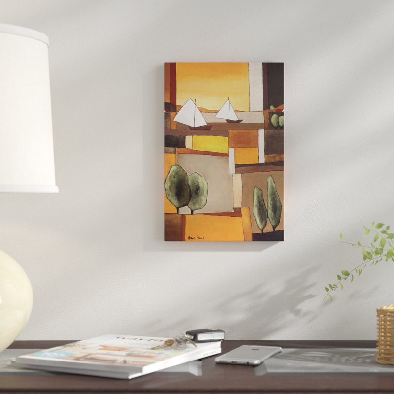 «Two Boat II», reproduction sur toile, H 18 po x l 12 po x P 1,5 po, Toile tendue, Pas de tapis