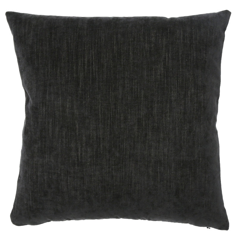 Karvina Feather Reversible Throw Pillow, Ebony
