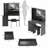 41" Large Size Left Bedside Cabinet Vanity Table, Cushioned Stool, Extra Large Touch Control LED Mirror, 3-Color Switch, Multi Layer High Capacity Storage Fashionable Dresser, Suitable For Large Space-1381856462
