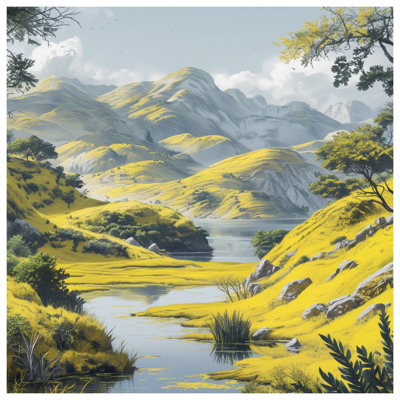 Édredon Yellow Green Hills