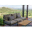 LifestyleGarden Bahamas FSC Teak and Aluminum Outdoor Patio Sofa - Seats 3