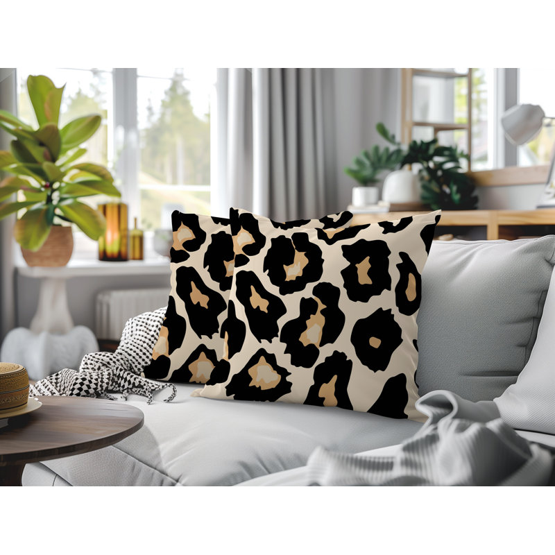 Oreiller réversible intérieur / extérieur Gelle, 18 x 18, Black