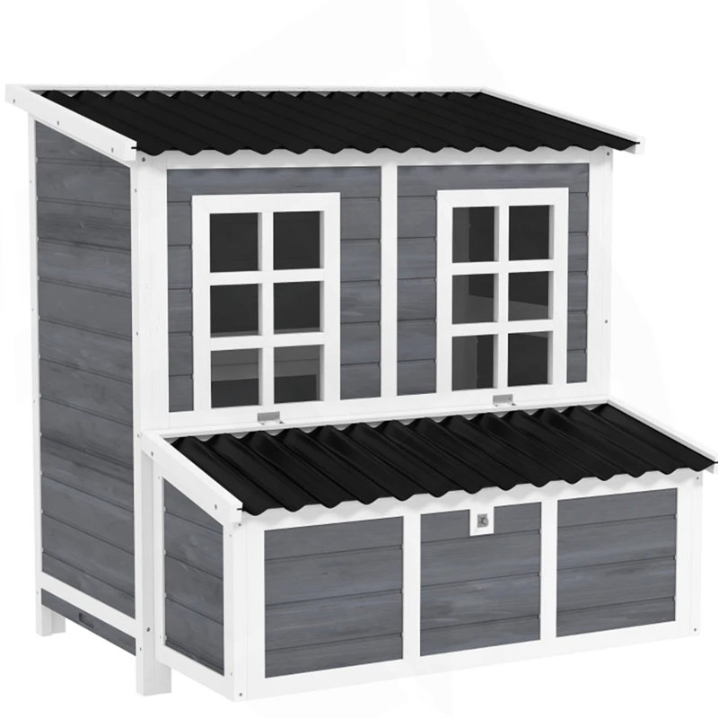 Poulailler en bois avec nichoir, niche 39 "pour 4 à 6 poules, lapins