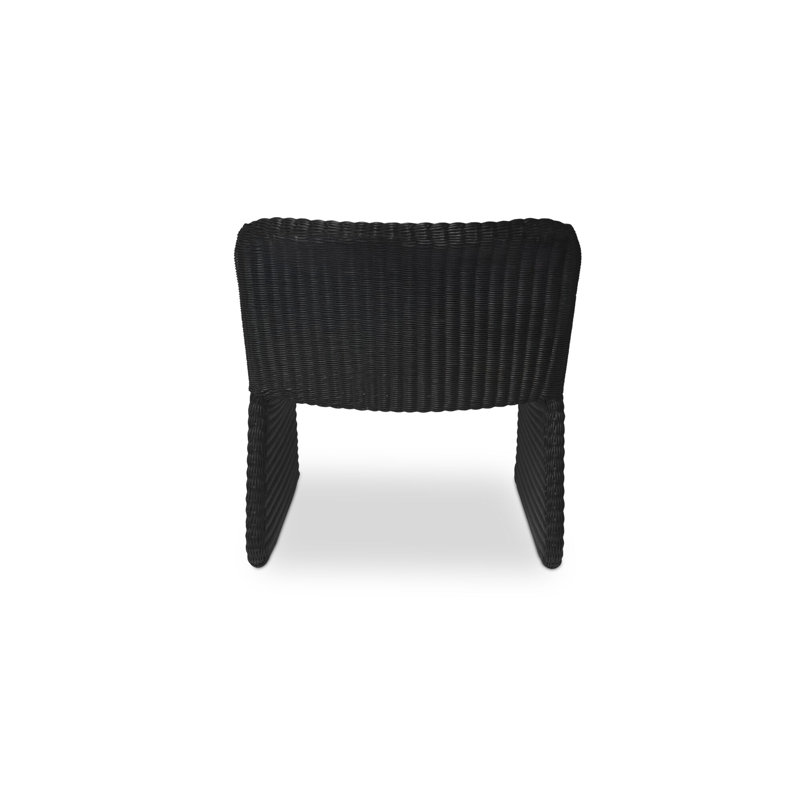 Ella Outdoor Accent Chair Charcoal, Black