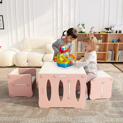 Ensemble 3 pièces de table de jeu et de chaises pour enfants Katara