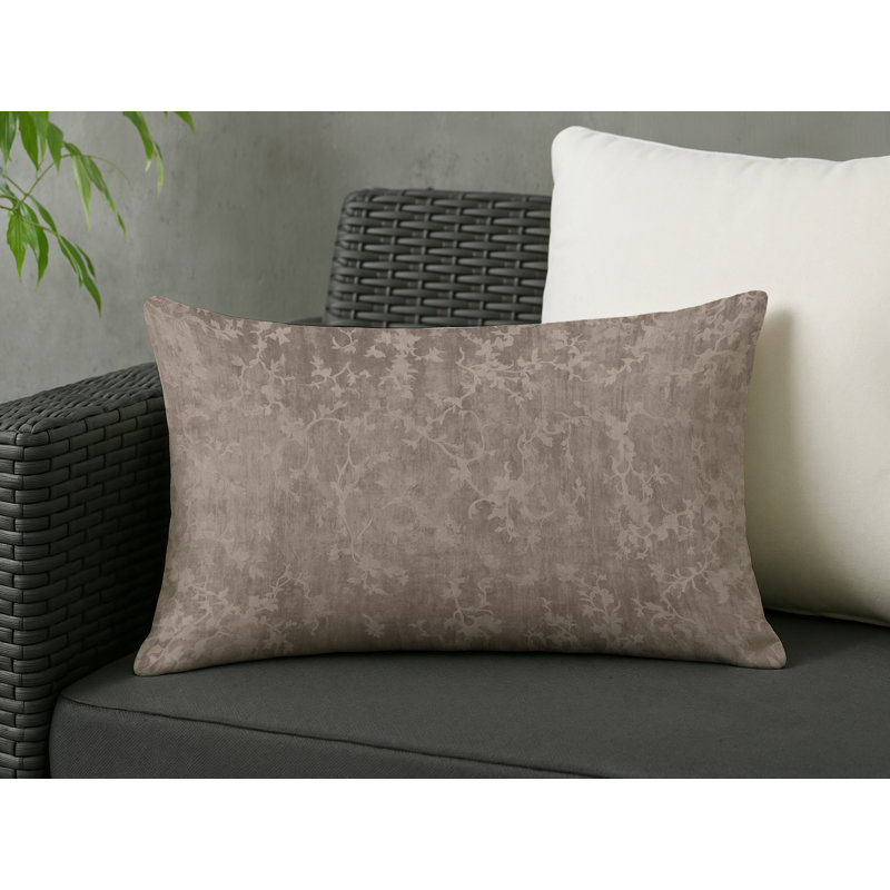 Coussin décoratif intérieur et extérieur Modern, Gris abstrait 25, Rectangle H 25 po x l 18 po