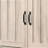 Cortona 45"W Dusty Gray Oak Finish 3-Door Shoe Cabinet