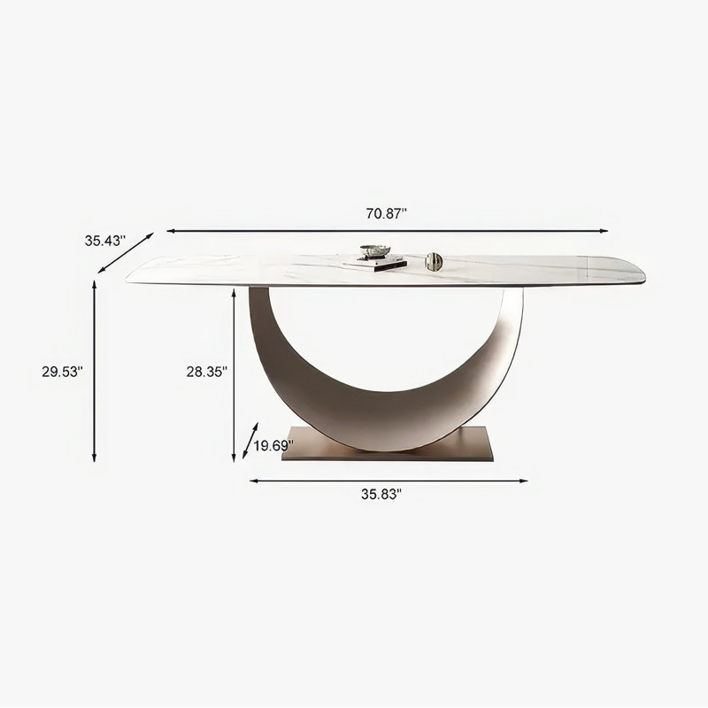 Anny White Top Dining Table