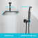 Square Complete Shower System With Rough-In Valve
