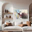 «Long Horns», impression encadrée sur toile par ChiChi Décor-103282171-103283052