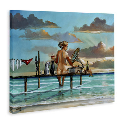 «Woman & Cats Beach Sunset», conception par Ronald West