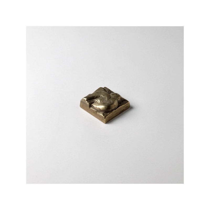 Dove 1" x 1" Metal Decorative Tile Insert, Traditional Bronze
