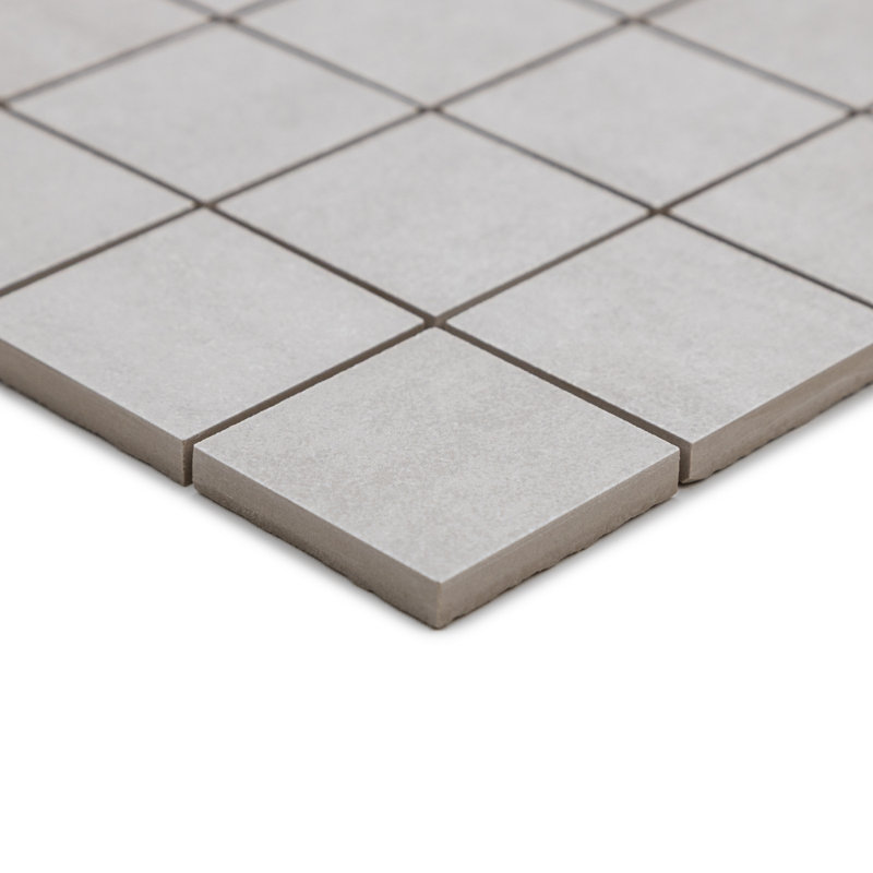 2" x 2" Porcelain Mosaic Wall & Floor Tile, Gray