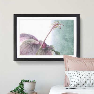 Pink Hibiscus Flower - Picture Frame Graphic Art Print