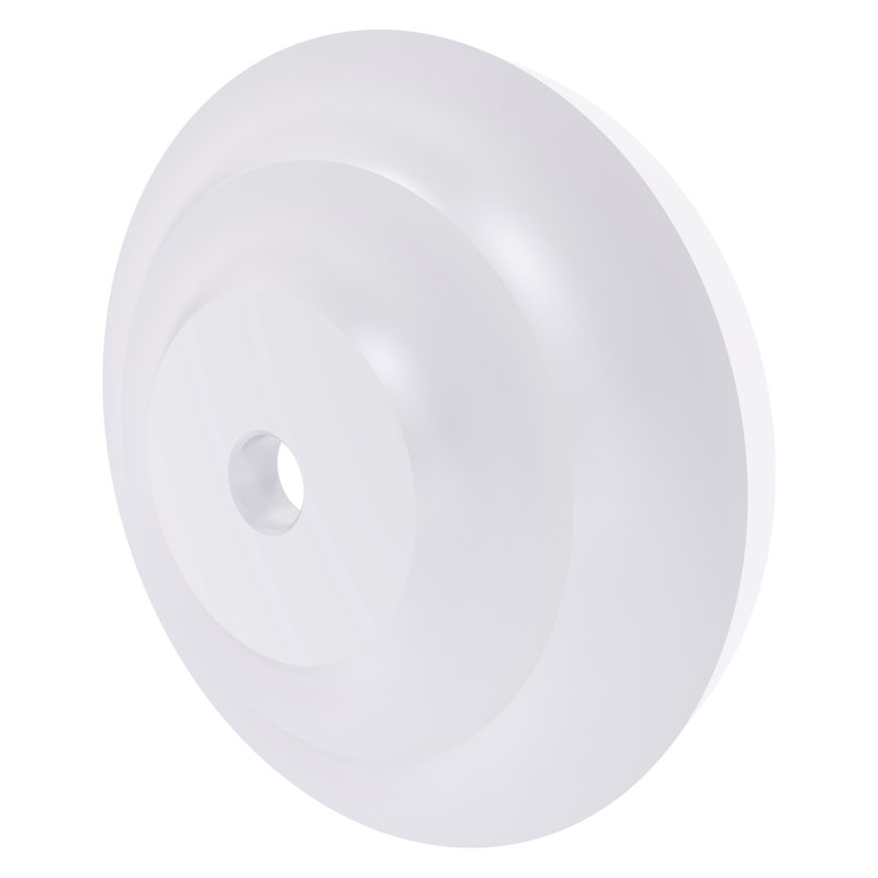 Écusson de rideau de douche leamore, Blanc mat